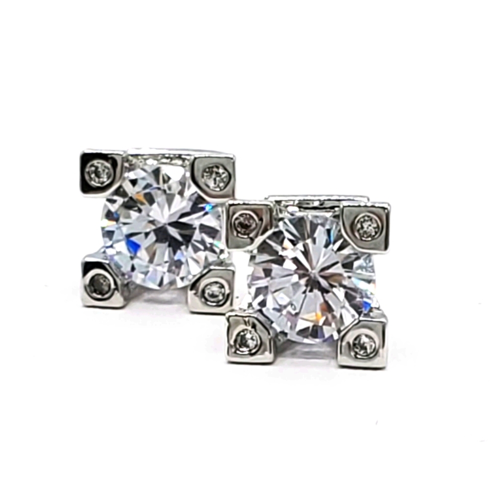 Elegant Silver Stud Earrings
